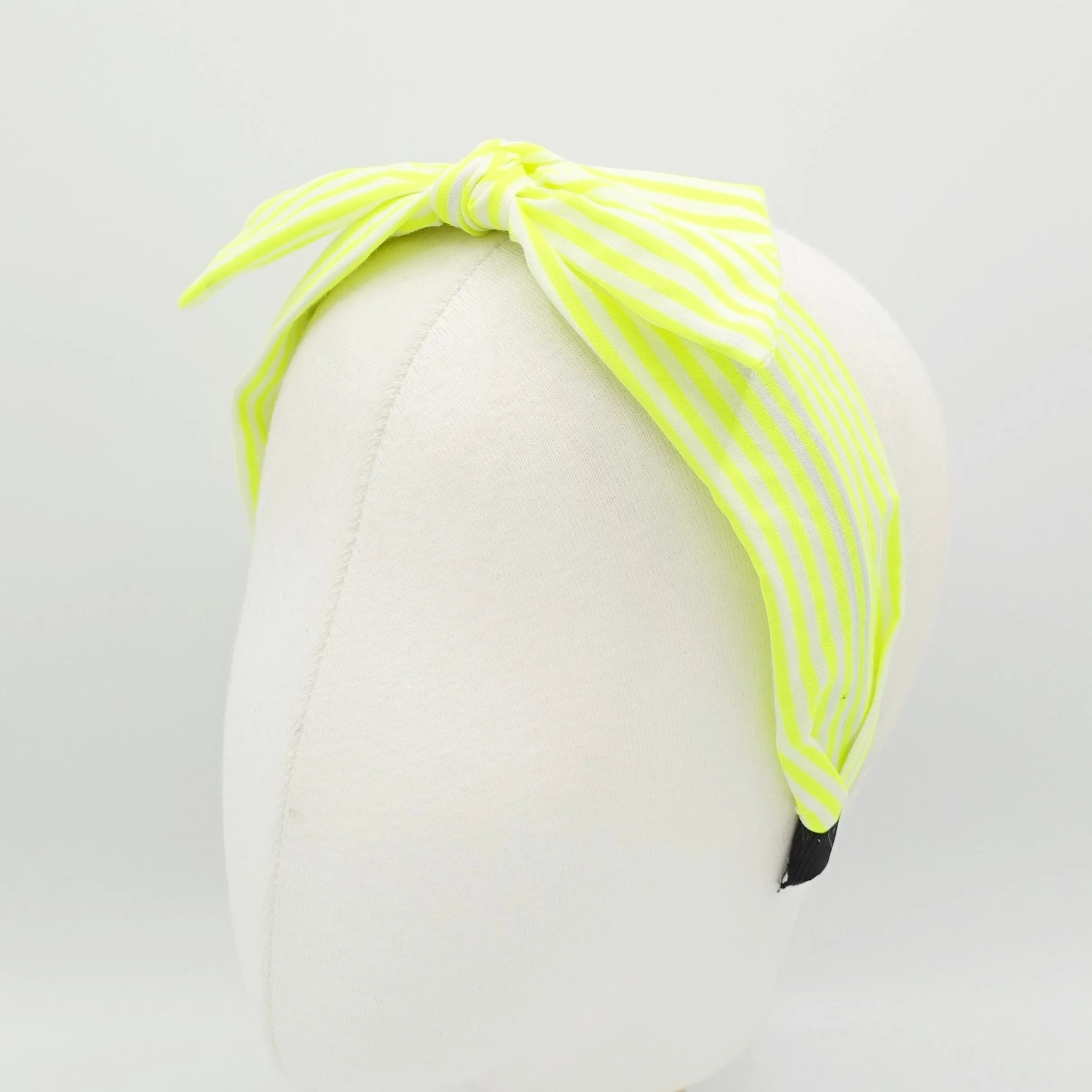 neon stripe knot headband wire bow hairband women hair accessory