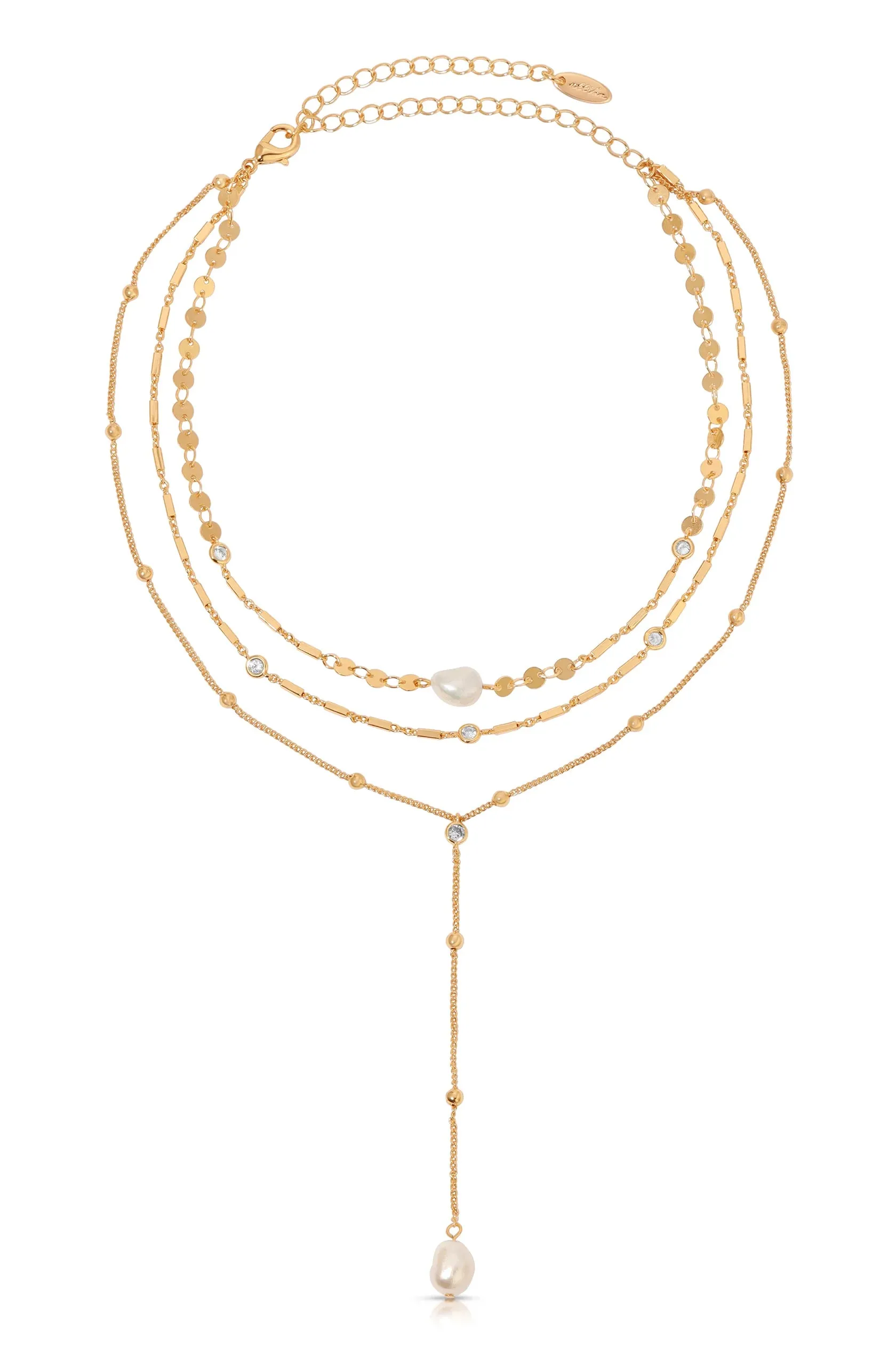 NEW!! Forever Star Fall 18k Gold Plated Multi-Chain Choker by Ettika