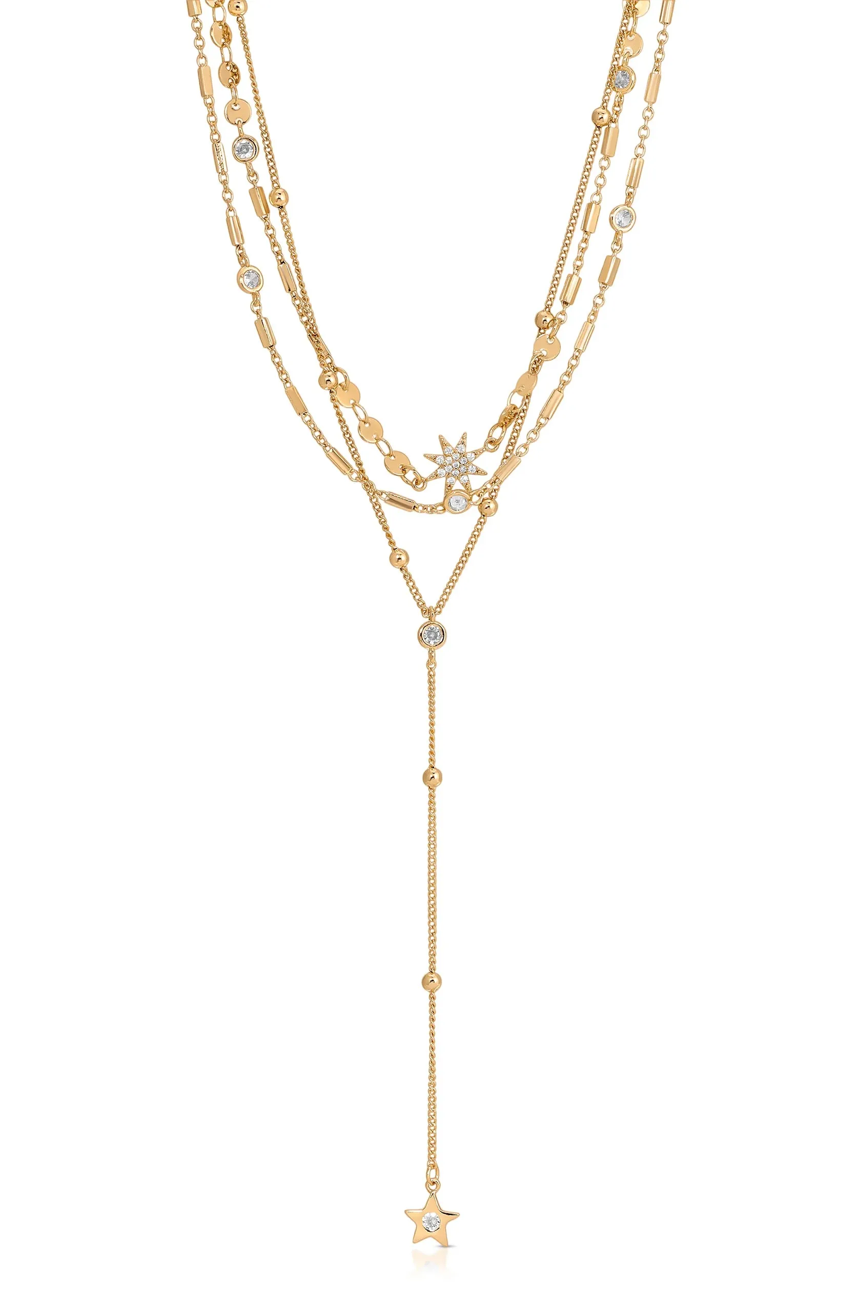 NEW!! Forever Star Fall 18k Gold Plated Multi-Chain Choker by Ettika