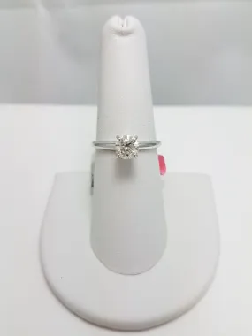 New! Natural Diamond 14k White Gold Engagement Ring