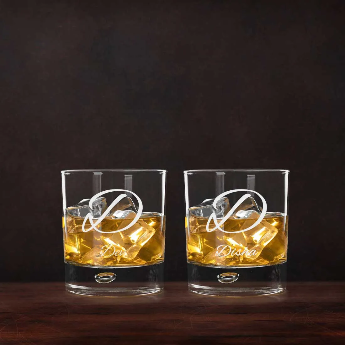 New Personalized Whiskey Glass - Gift For Him Husband Boyfriend - Initials