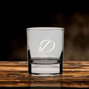 New Personalized Whiskey Glass - Gift For Him Husband Boyfriend - Initials