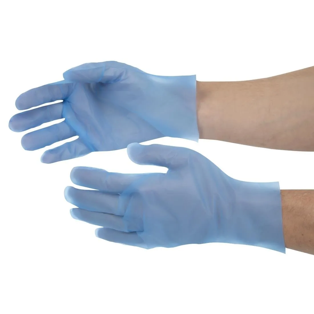 Nisbets Essentials Powder-Free TPE Gloves Blue M (Pack of 200) - FC488-M