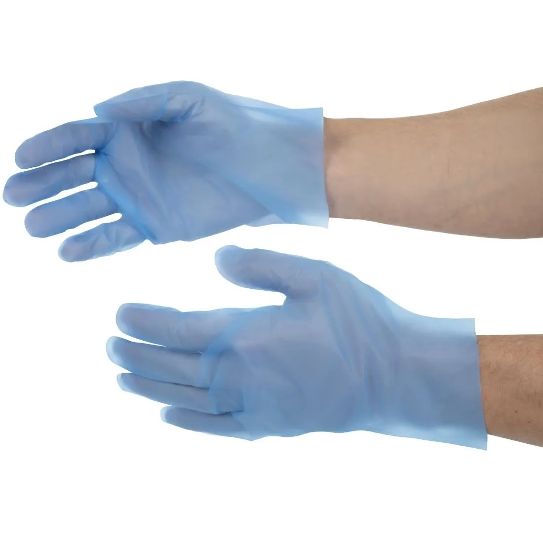 Nisbets Essentials Powder-Free TPE Gloves Blue M (Pack of 200) - FC488-M