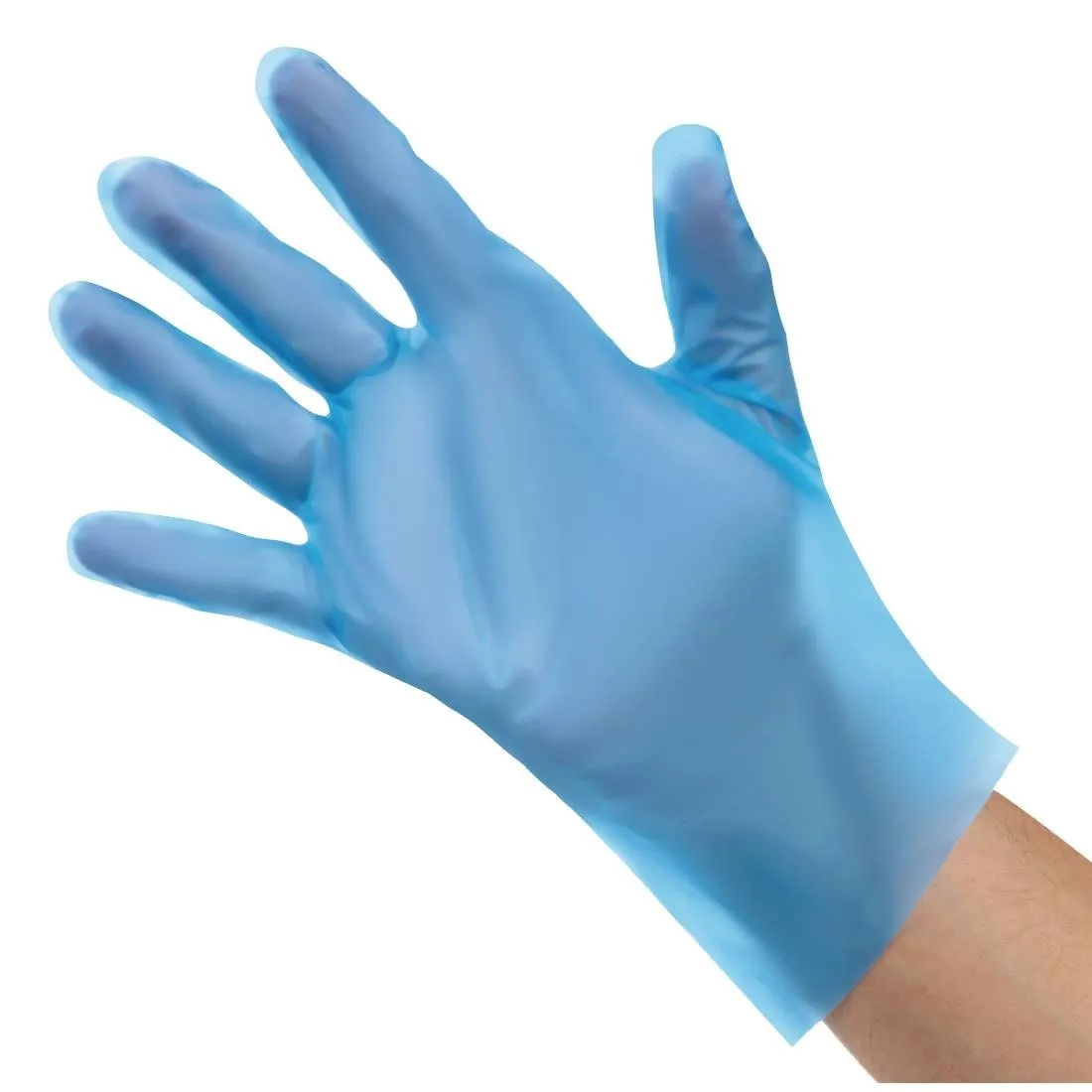 Nisbets Essentials Powder-Free TPE Gloves Blue XL (Pack of 200) - FC488-XL