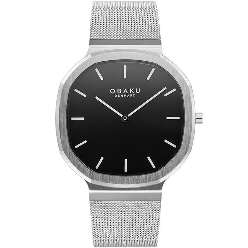 Obaku Oktant Onyx Black 38mm Watch - V253GXCBMC