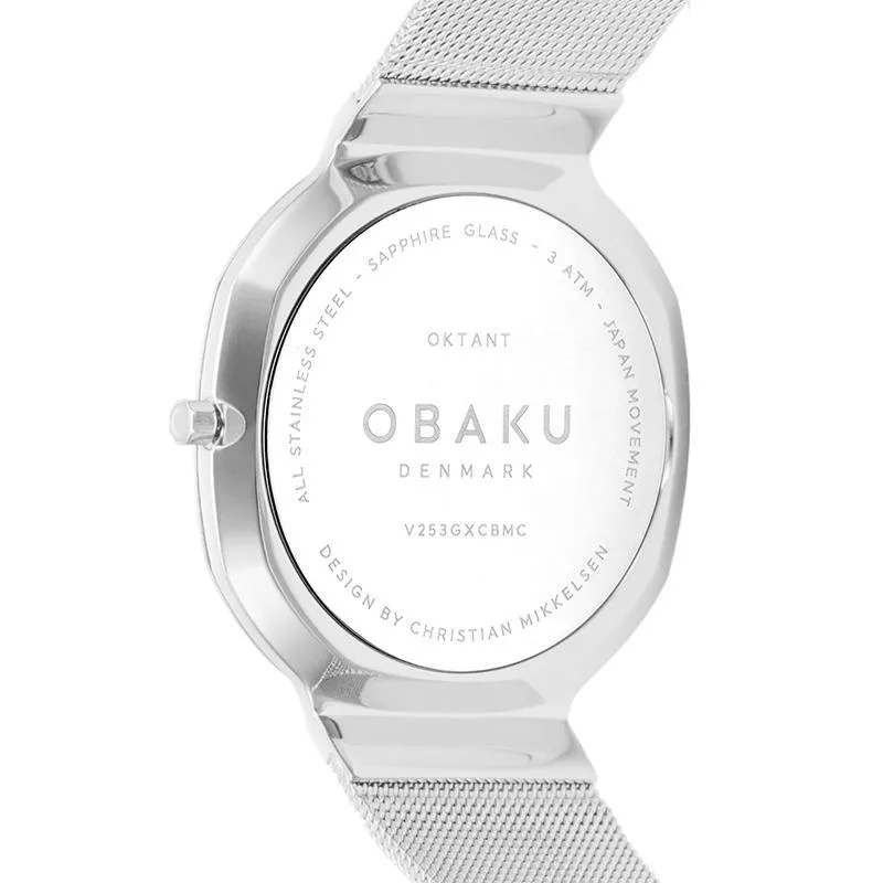 Obaku Oktant Onyx Black 38mm Watch - V253GXCBMC