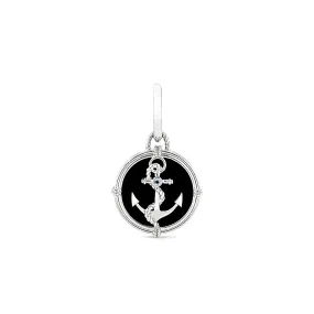 Ocean Reef Anchor Medallion With Black Onyx And Blue Topaz