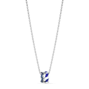 Odyssey Pendant Necklace with Enamel and Blue Sapphire