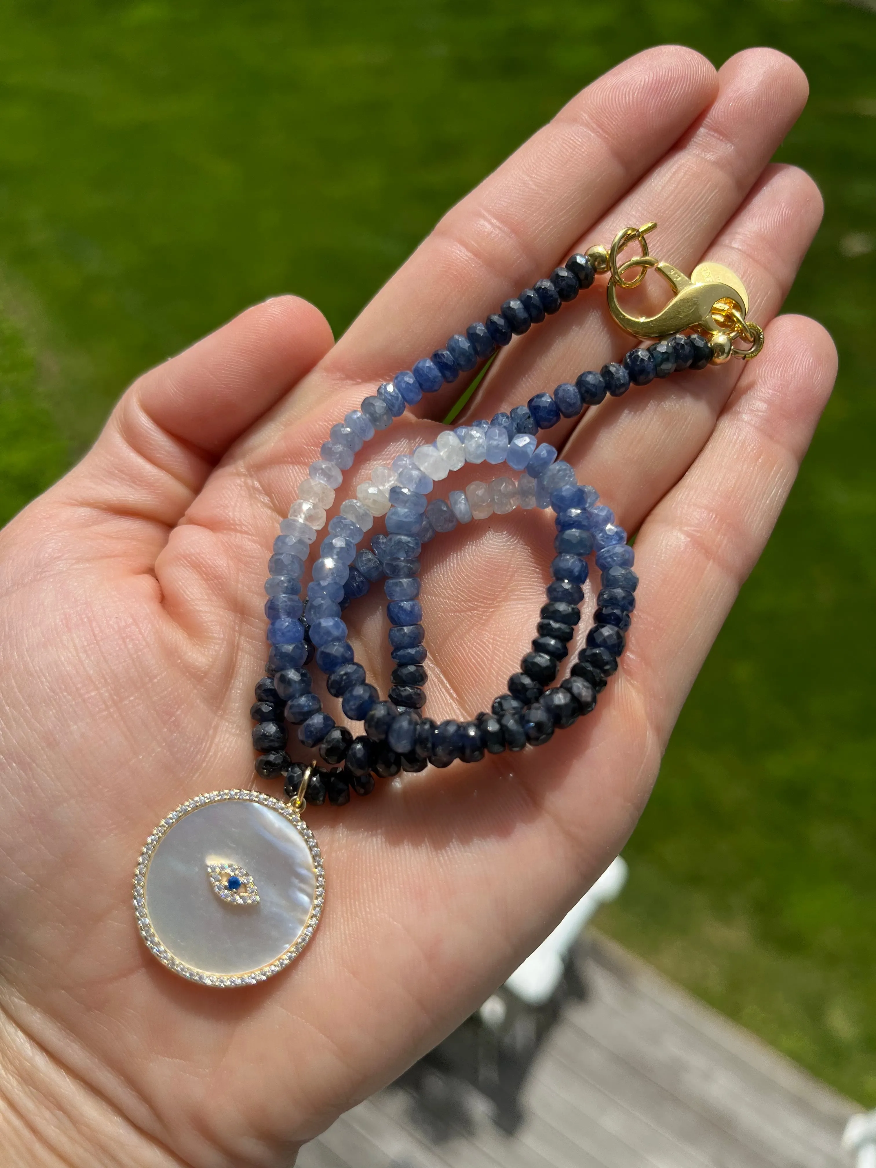 Ombré Blue Sapphire Necklace