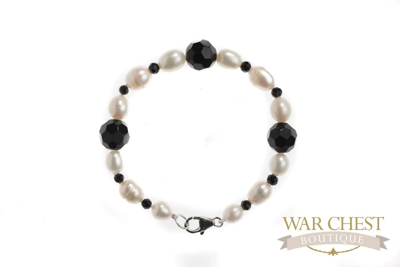 Onyx & Pearl Bracelet