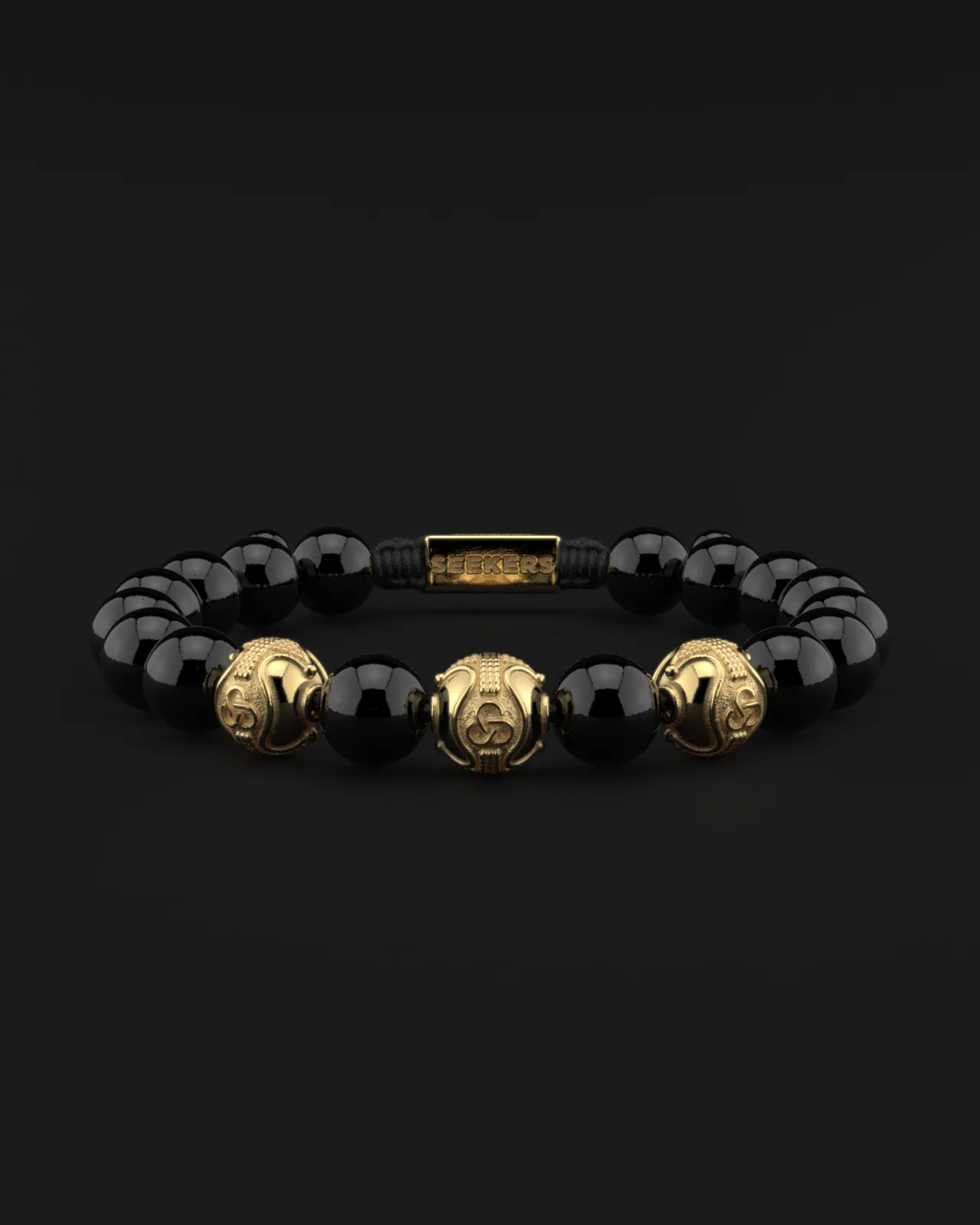 Onyx Bracelet 10mm | Premium by Seekers Men's Jewelry