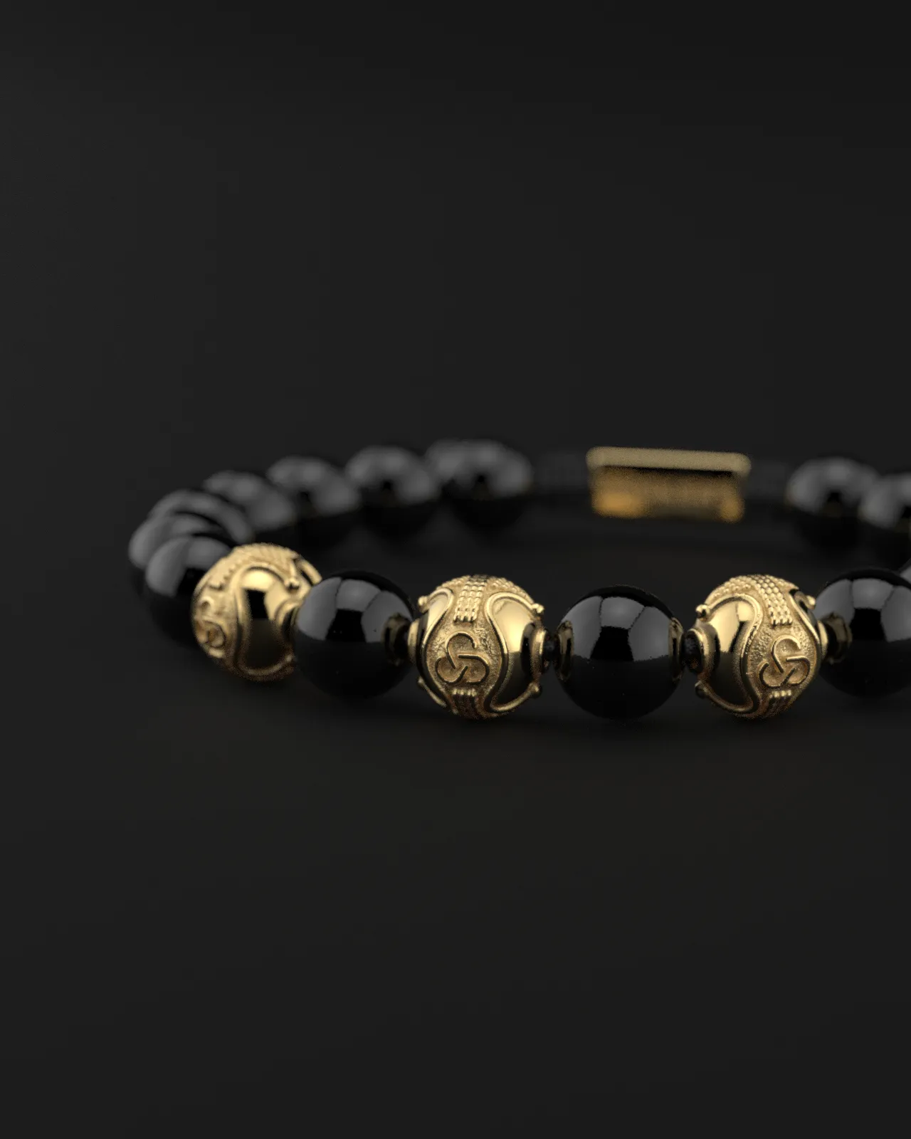 Onyx Bracelet 10mm | Premium by Seekers Men's Jewelry