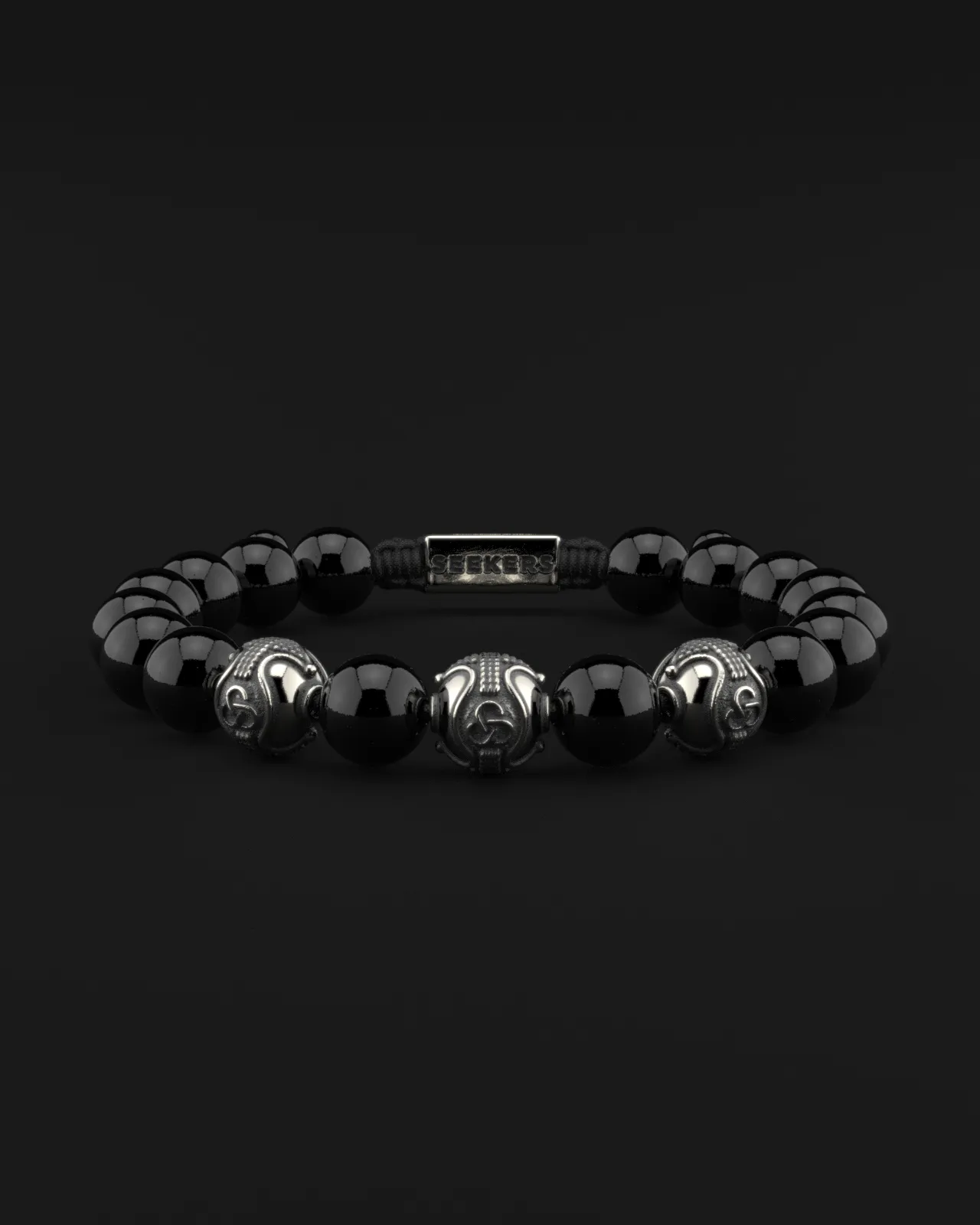 Onyx Bracelet 10mm | Premium by Seekers Men's Jewelry