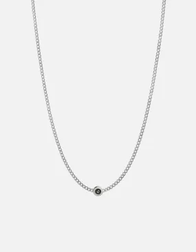 Opus Chalcedony Type Chain Necklace, Sterling Silver/Green