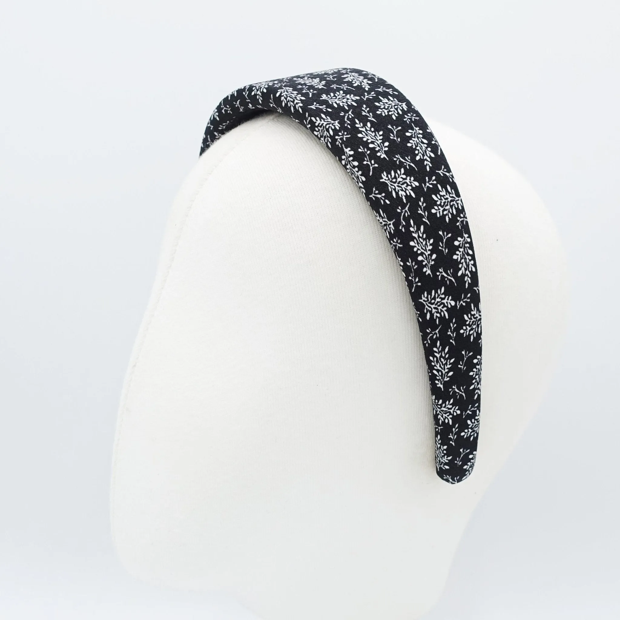 padded headband plant stem print hairband for women