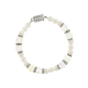 Pearl & Iridescent Bridal Bracelet