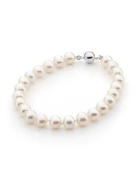 Pearl Bracelet - 14ct White Gold Japanese Akoya Cultured Pearl Bracelet - 784358