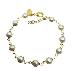 Pearl 'Coin' Bracelet: (BG3406)