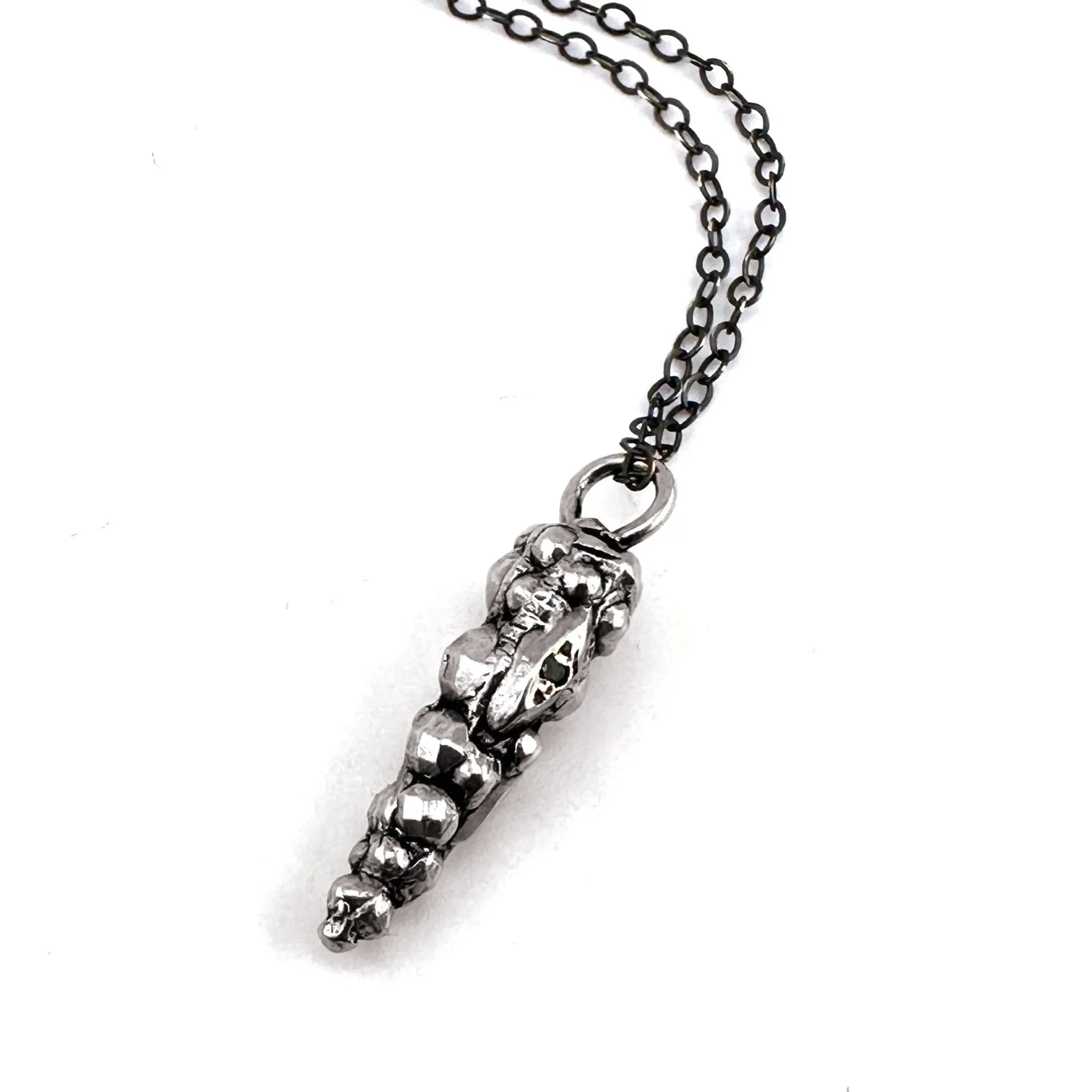 PENDULUM Lariat Necklace - Silver