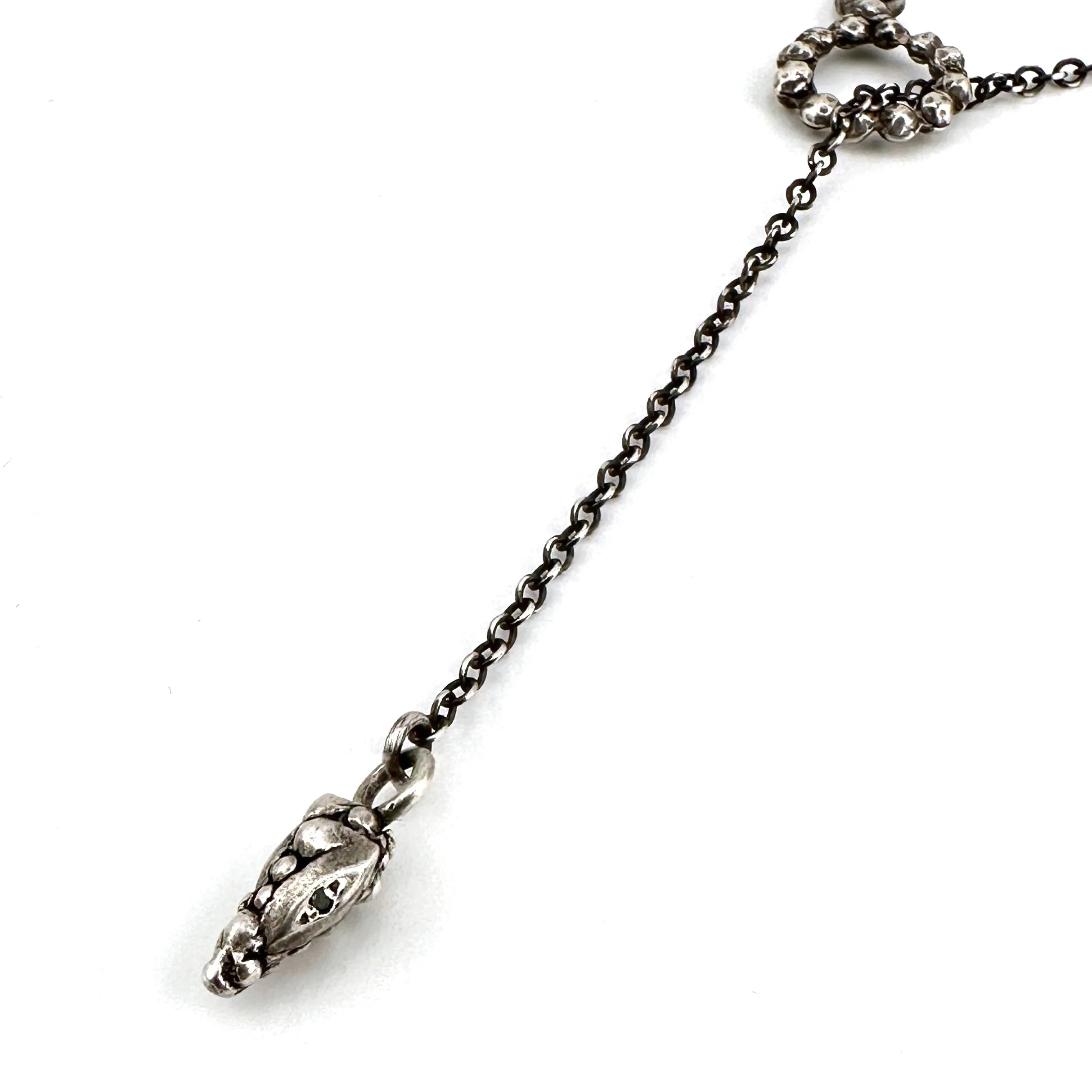 PENDULUM Lariat Necklace - Silver