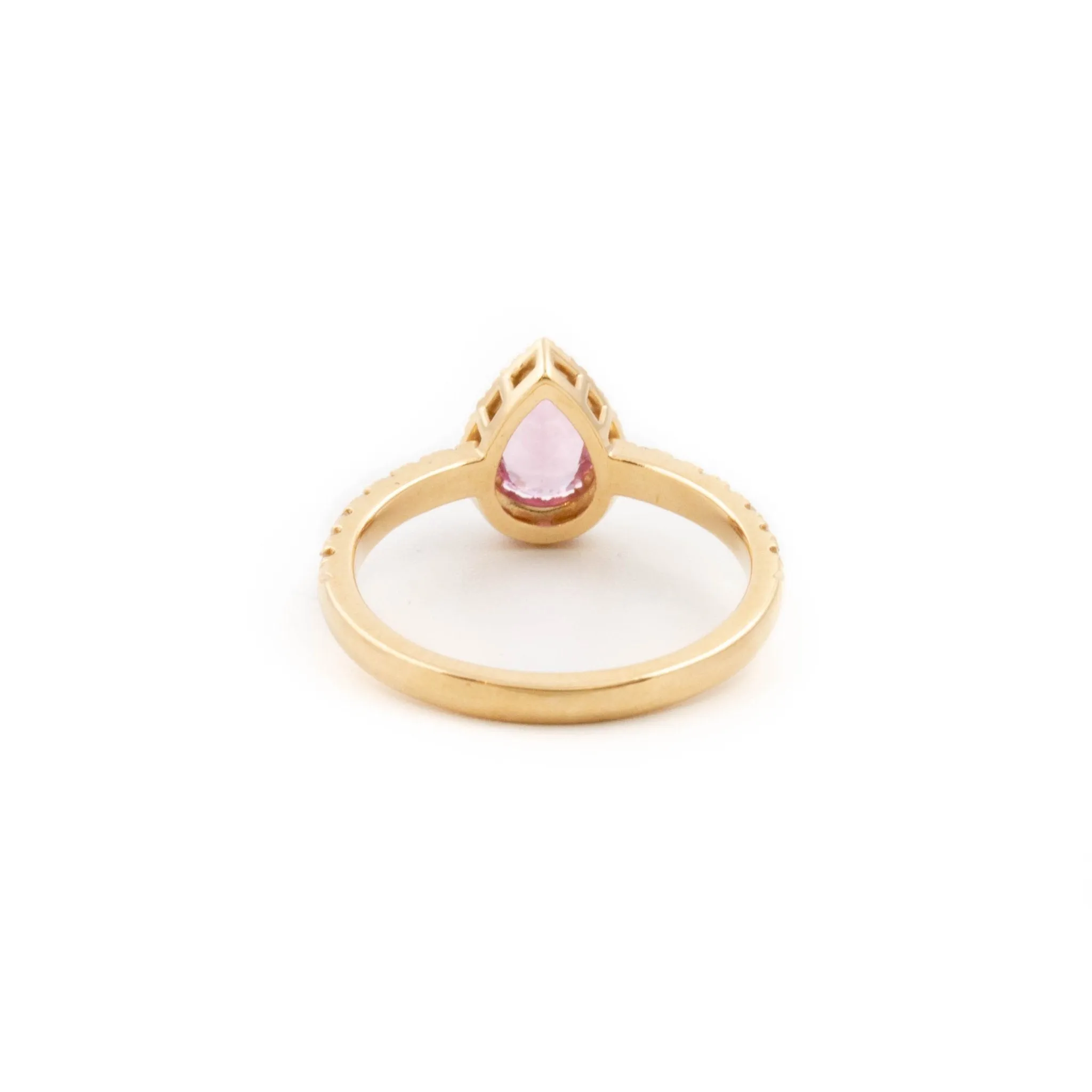 Pink Pear Engagement Ring