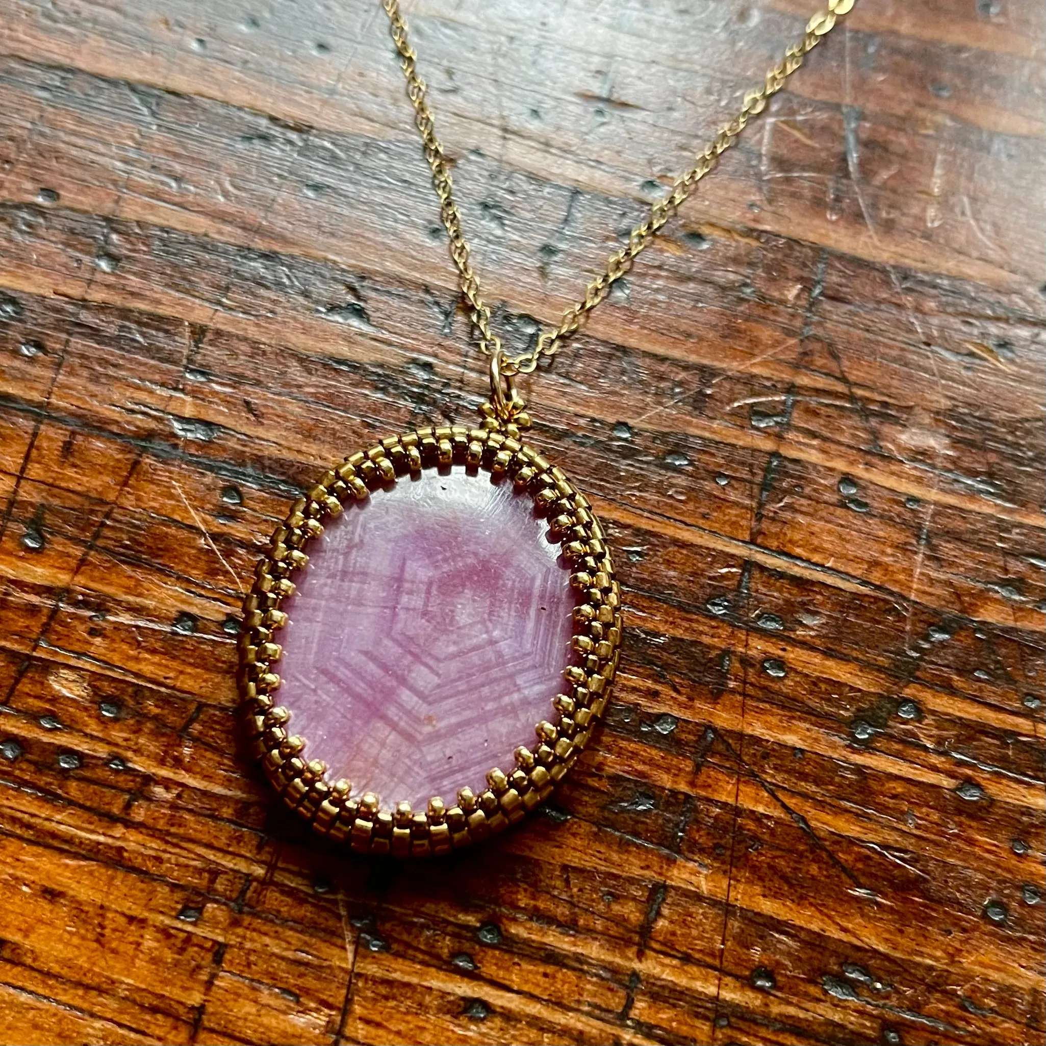 Pink Sapphire Pendant Necklace