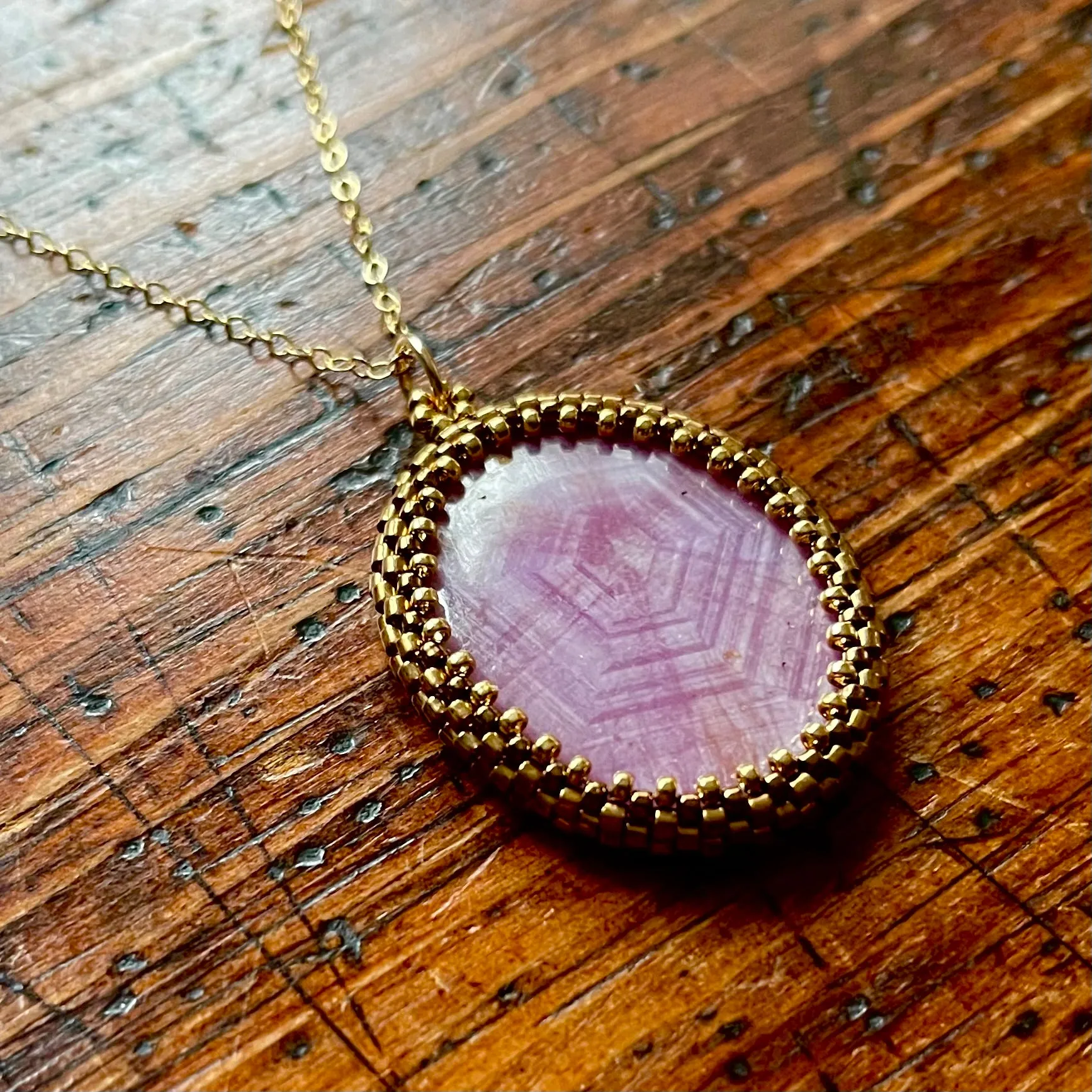 Pink Sapphire Pendant Necklace