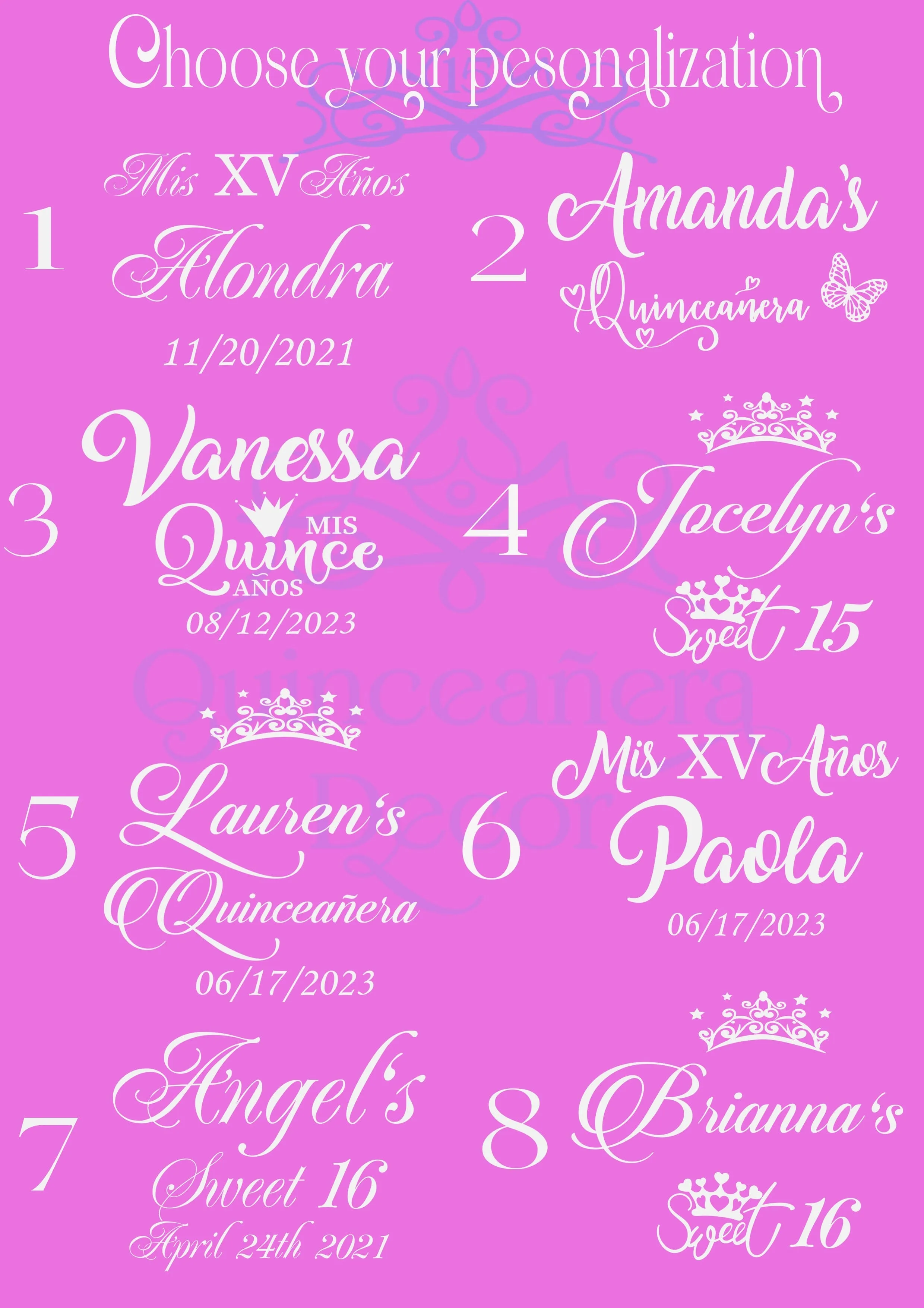 Pink with Gold 4 quinceanera champagne glasses (simple design)