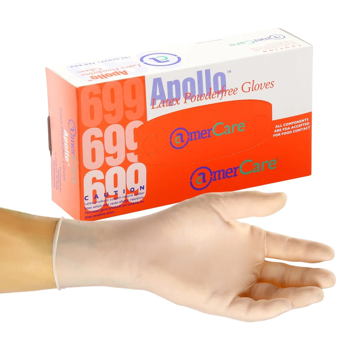 Powder-Free Latex Apollo Gloves (S-XL), Case of 1,000