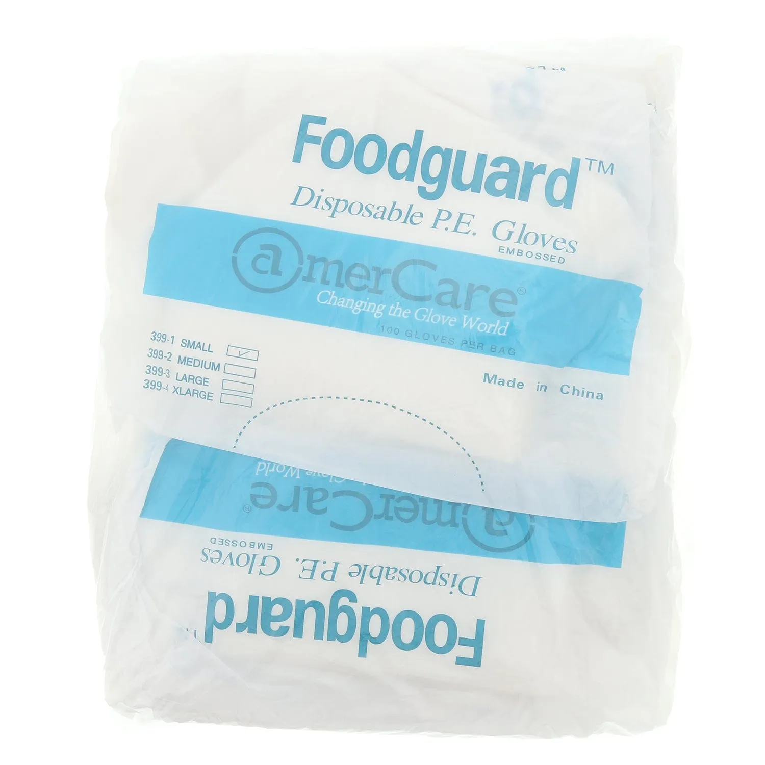 Powder-Free Poly Foodguard Embossed HDPE Gloves (S-XL), Case of 10,000