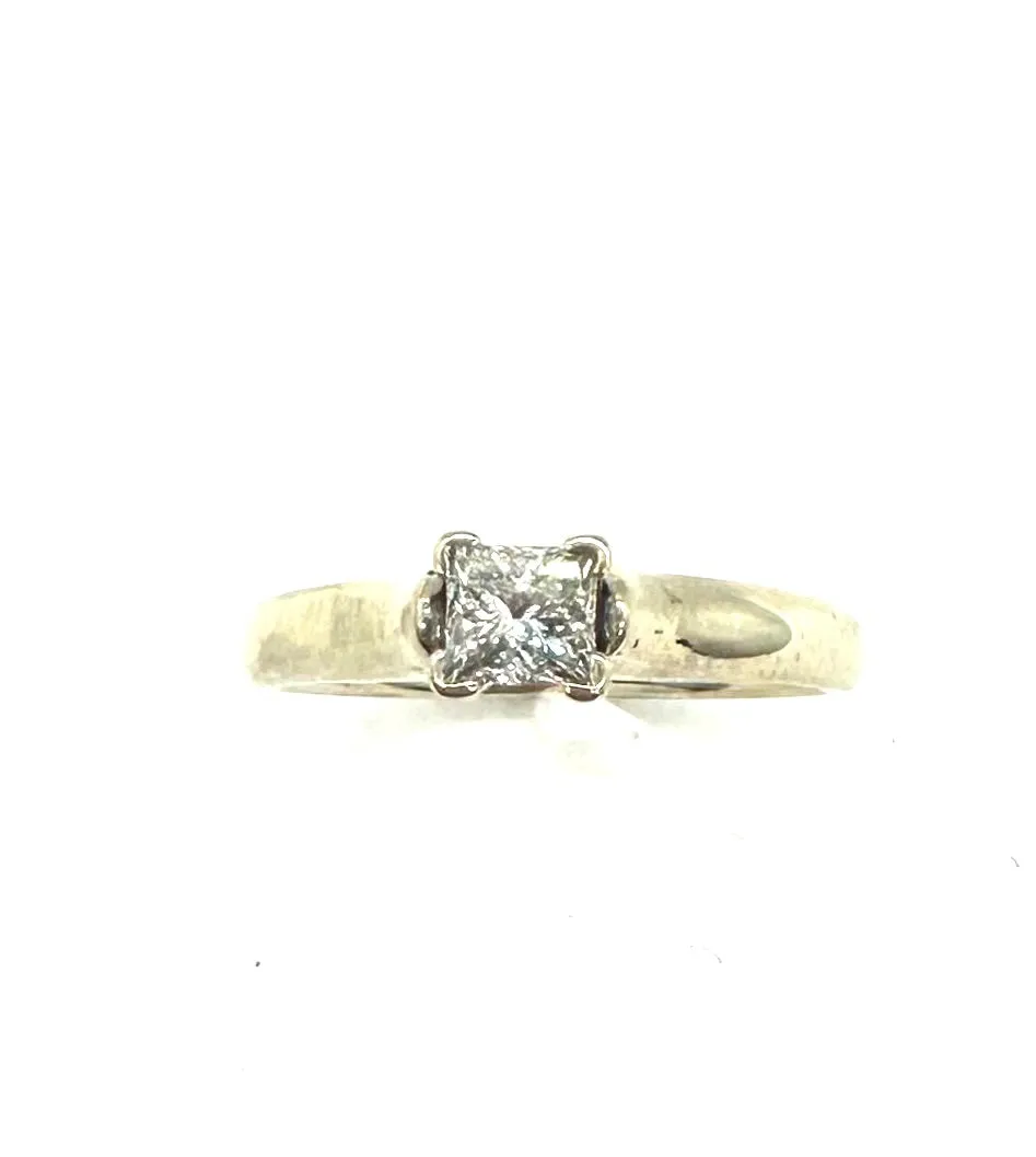 Princess Cut 1/2 CTW Diamond Solitare Ring