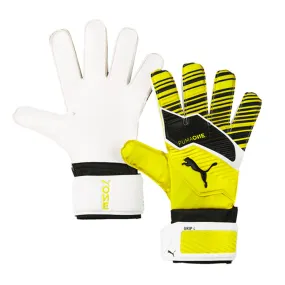 PUMA Men's ONE Grip 4 Goalkeeper Gloves Black/Volt