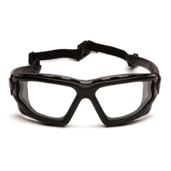 Pyramex SB7010SDNT I-Force Slim Dual Pane Goggles, Black Temples, Clear H2X Anti-fog Lens, 1 Each