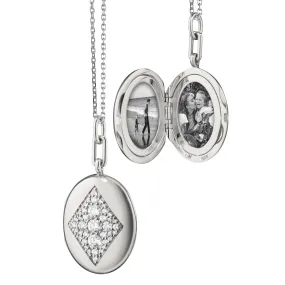 "Charlotte" Sterling Silver Locket Necklace