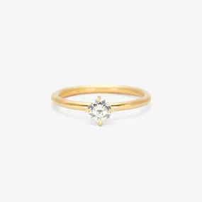 R11705W | 4.5mm White Diamond Noble Ring