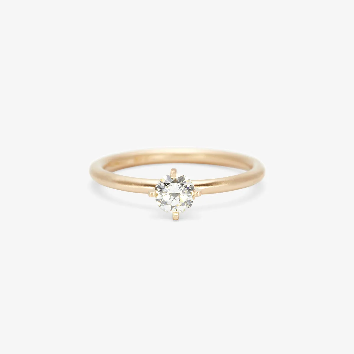 R11705W | 4.5mm White Diamond Noble Ring