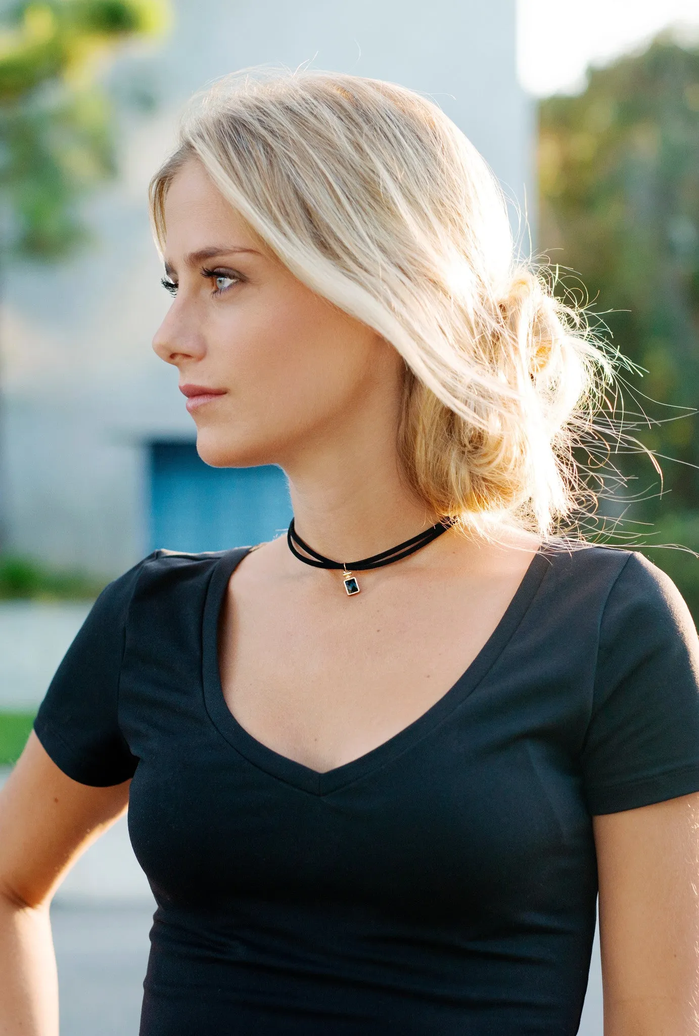 Rectangular Pendant Choker