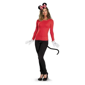 Red Minnie Mouse accessory kit for adults, Disney