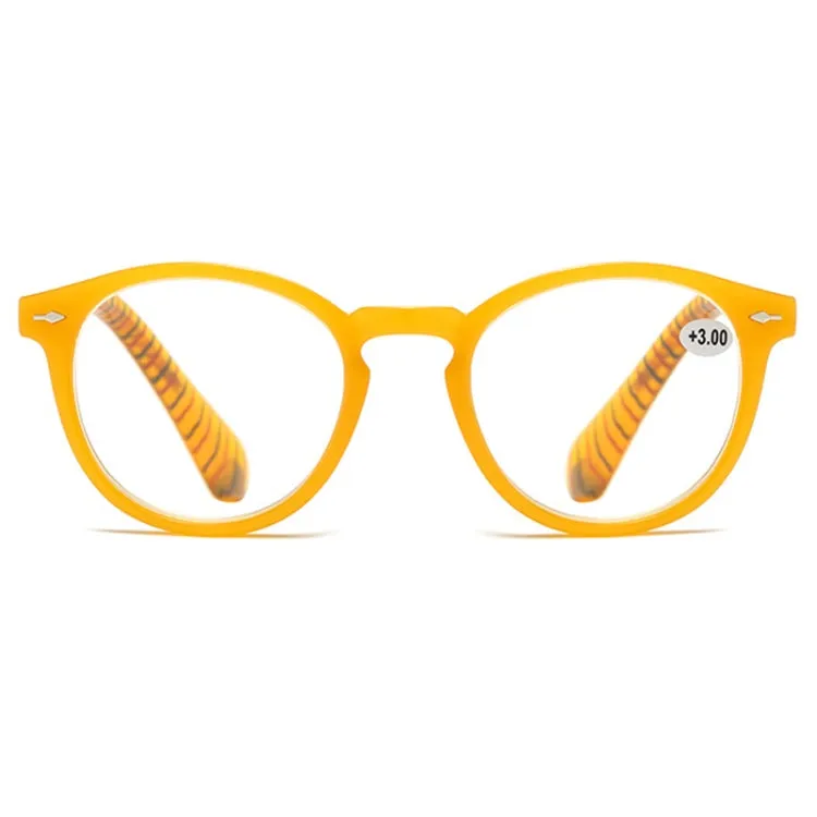 Retro Flexible Durable Portability HD Presbyopic Glasses  200(Yellow)