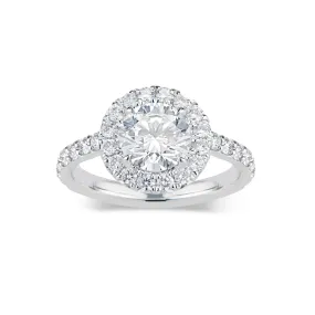 Round Halo Diamond Engagement Ring