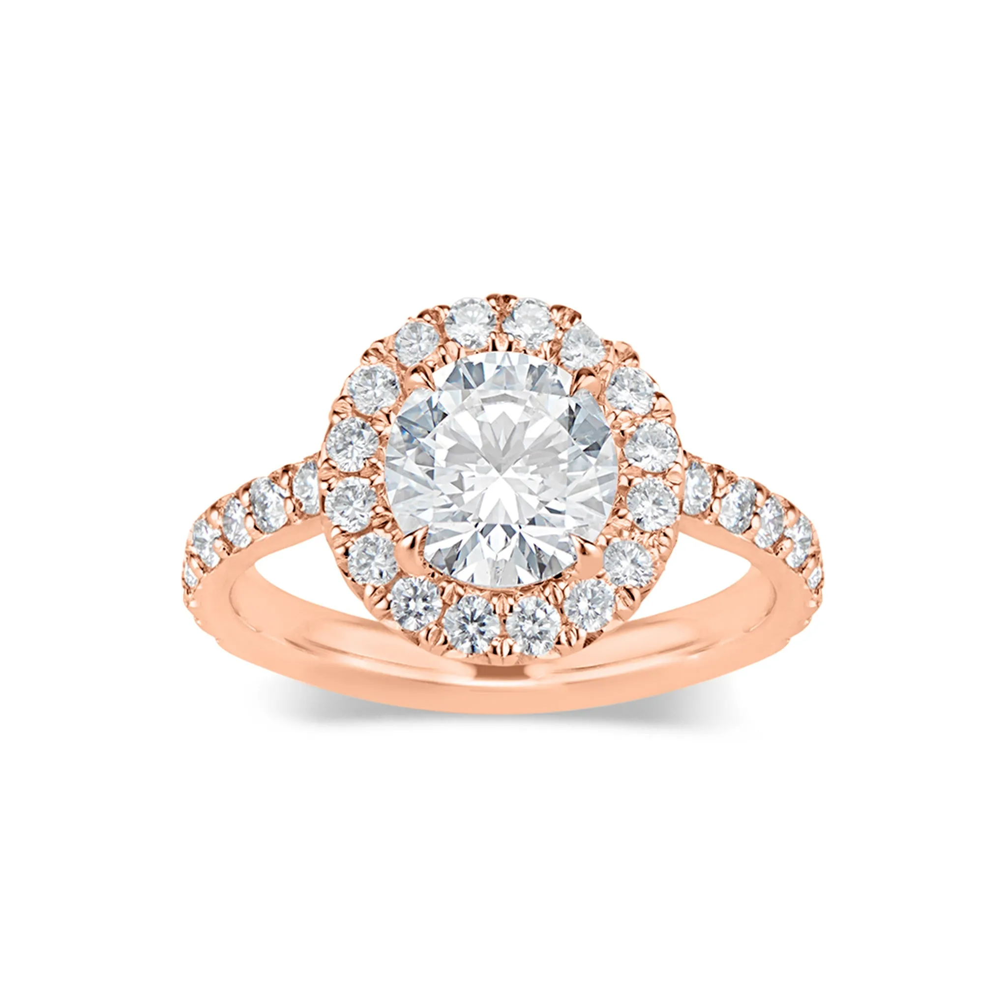 Round Halo Diamond Engagement Ring