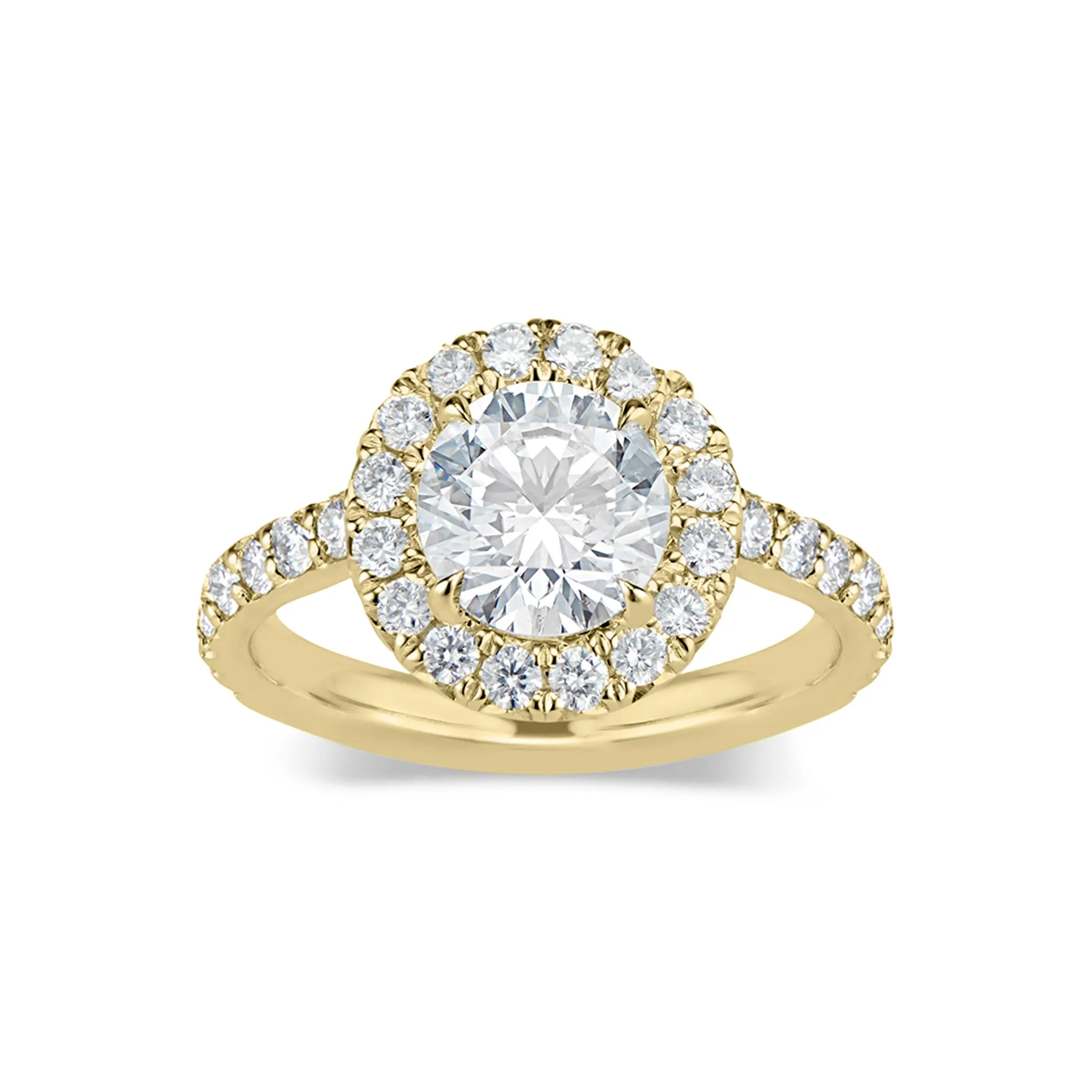 Round Halo Diamond Engagement Ring