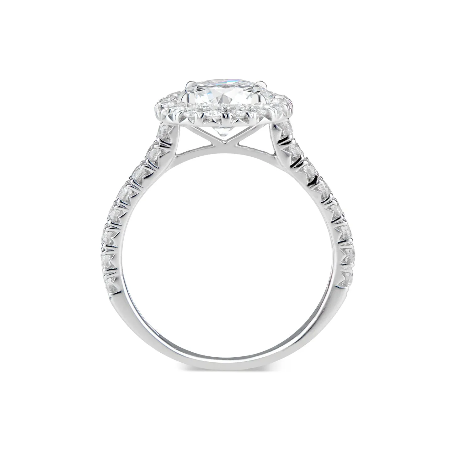 Round Halo Diamond Engagement Ring