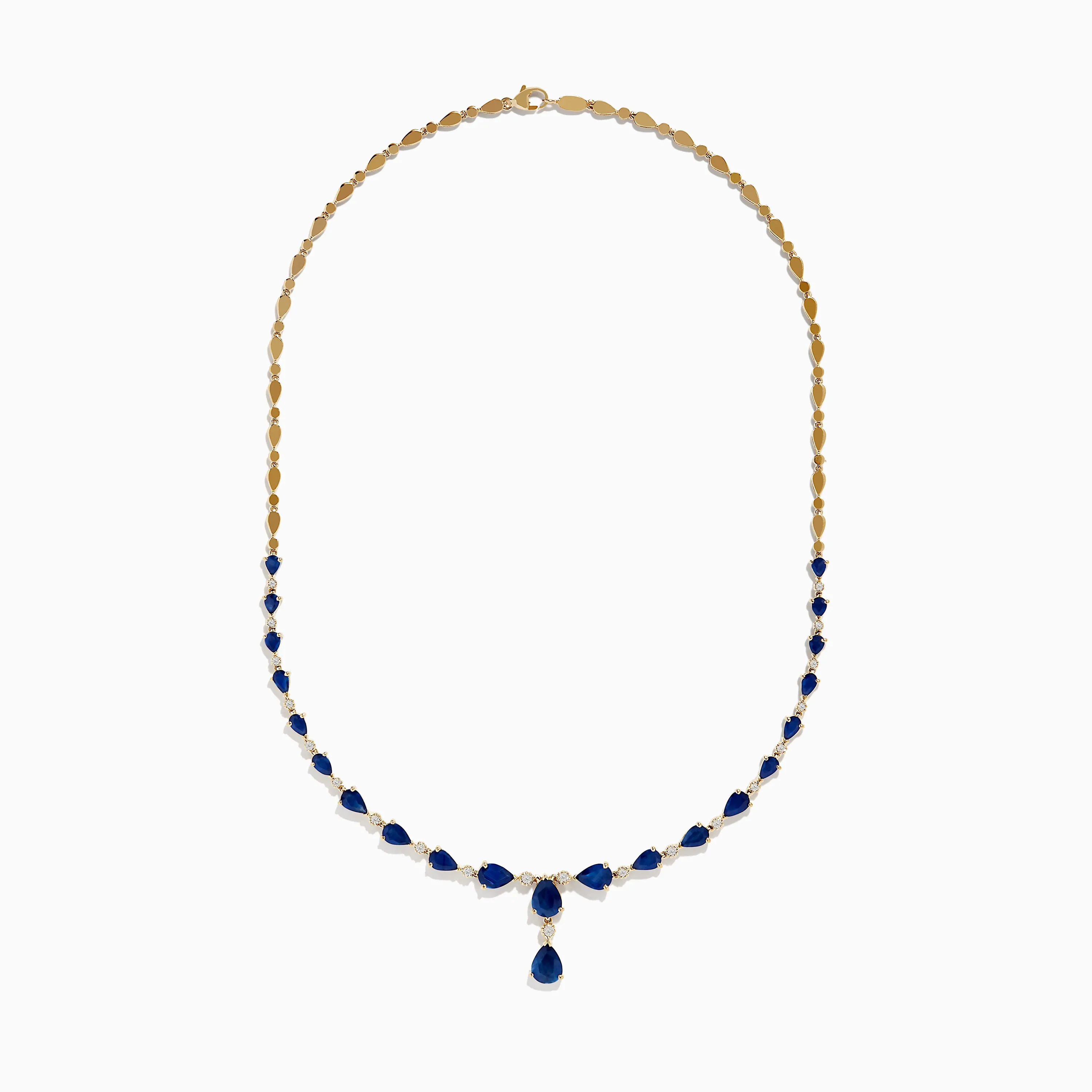 Royale Bleu 14K Yellow Gold Blue Sapphire and Diamond Necklace