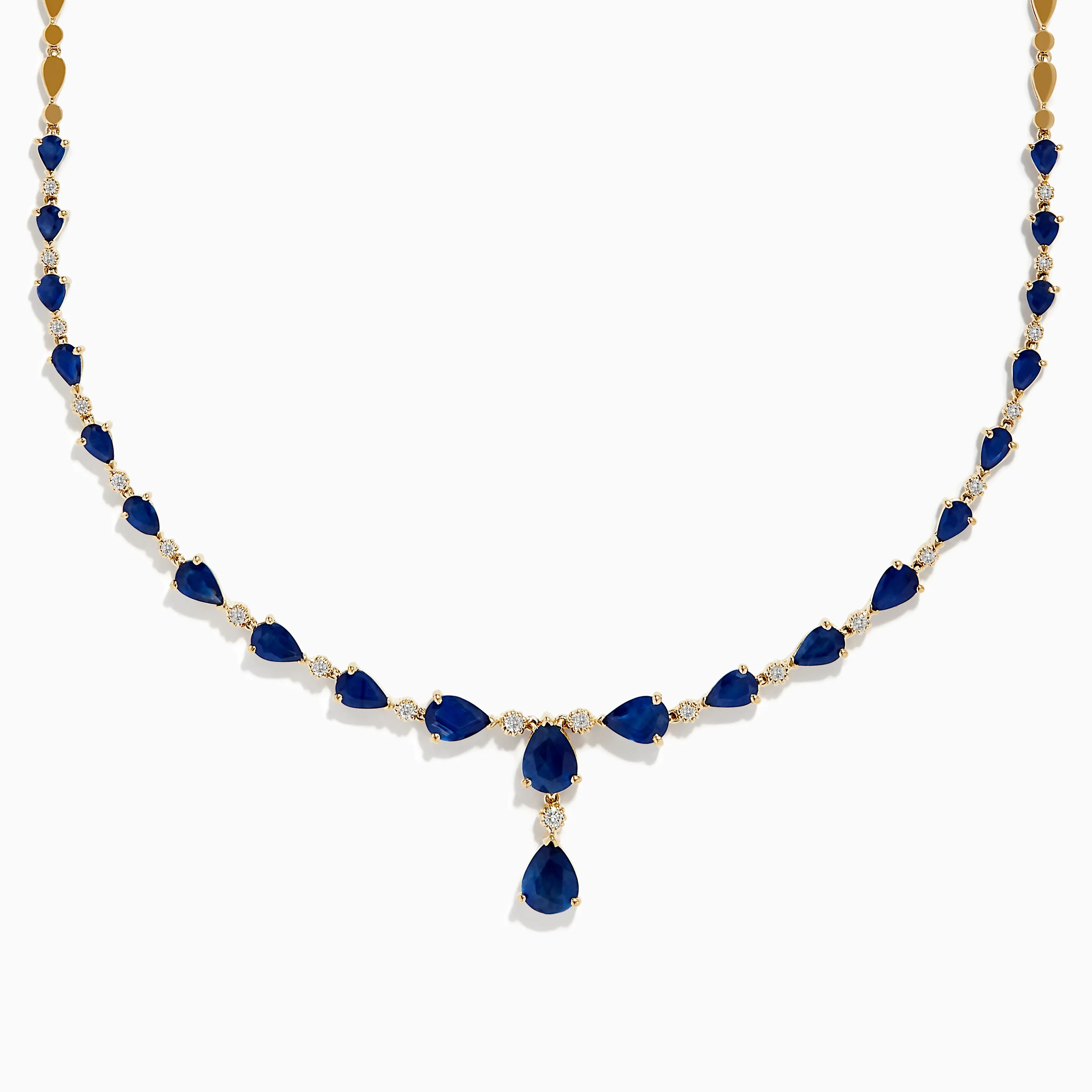 Royale Bleu 14K Yellow Gold Blue Sapphire and Diamond Necklace