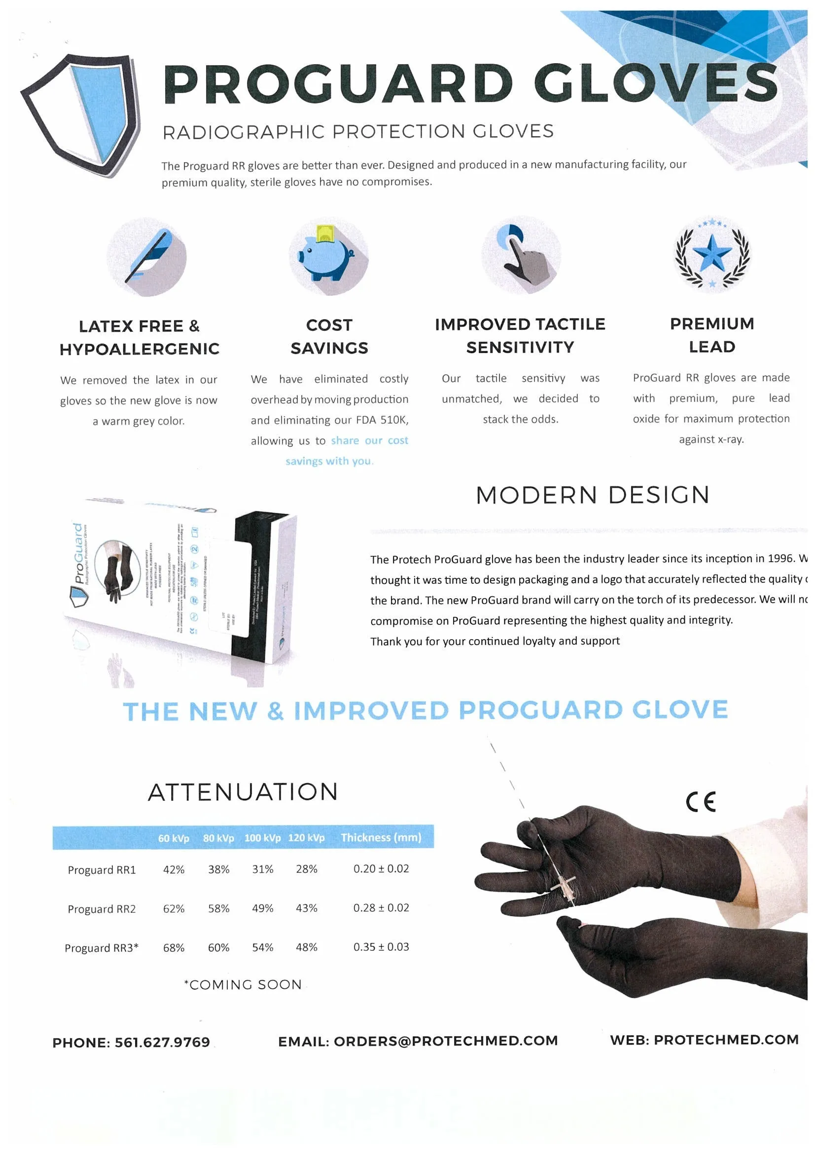 RR3 ProGuard Radiographic Protection Gloves