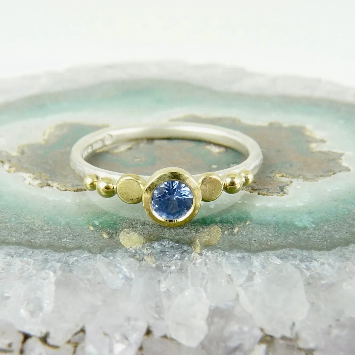 Sapphire Granulation Ring