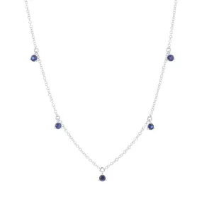 Sassy Sapphire Station Necklace