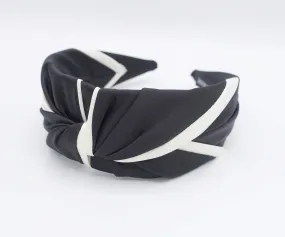 satin headband, cross twist headband for women